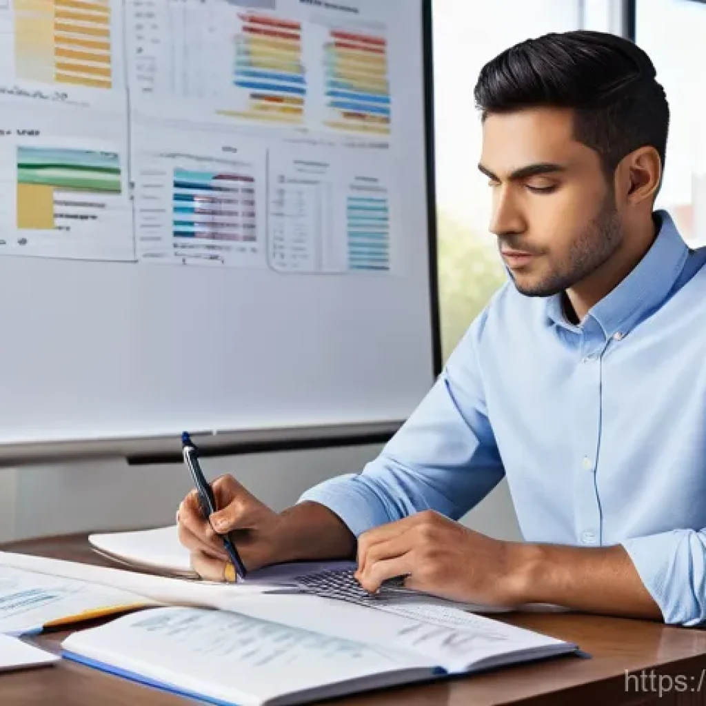 CFA 실기 시험 준비 전략 - **Prompt 1: Deep Dive into Financial Analysis**
    "A bright, well-organized study room with a focu...